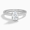 Pear Carla Lab Grown Diamond Engagement Ring In 14K White Gold - Lucenjuri