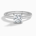 Princess Carla Lab Grown Diamond Engagement Ring In 18K White Gold - Lucenjuri
