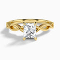 Radiant Petite Infinito Lab Diamond Engagement Ring In 14K Yellow Gold - Lucenjuri