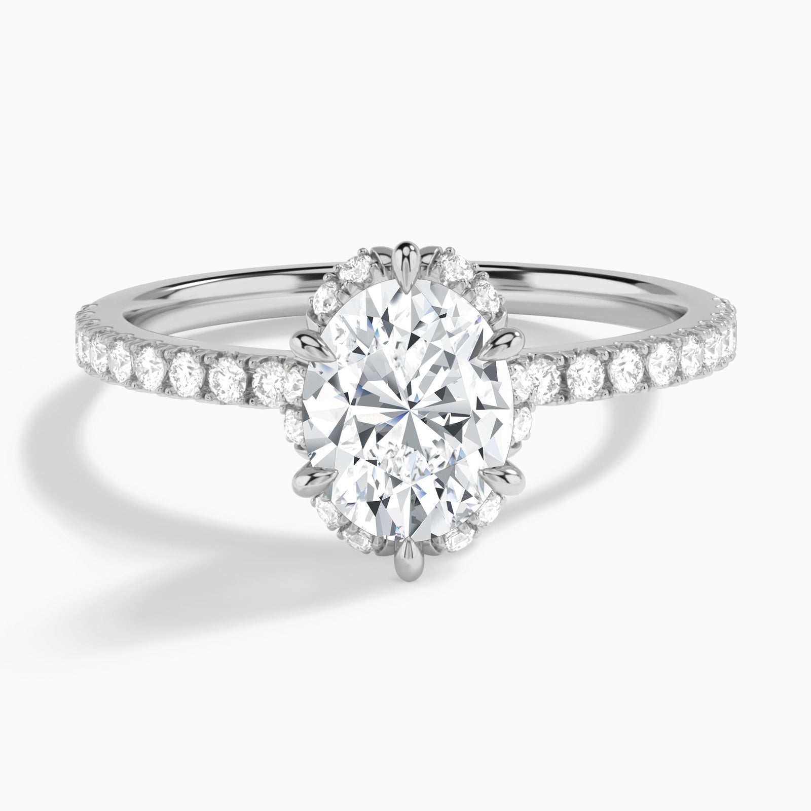 Oval Verity Lab Grown Diamond Engagement Ring In Platinum - Lucenjuri