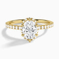 Oval Verity Lab Grown Diamond Engagement Ring In 14K Yellow Gold - Lucenjuri