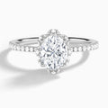 Oval Dorothea Lab Grown Diamond Engagement Ring In Platinum - Lucenjuri