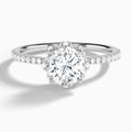 Round Dorothea Lab Grown Diamond Engagement Ring In Platinum - Lucenjuri