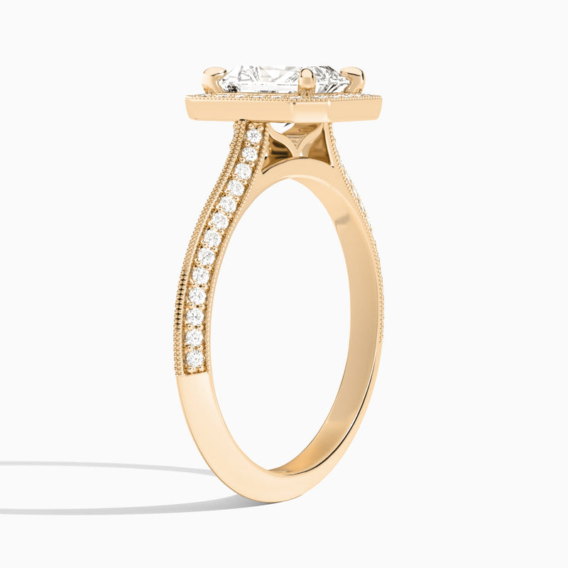 Luxe Octagon Halo Diamond Engagement Ring