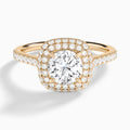 Round Evermore Lab Grown Diamond Engagement Ring In 14K Rose Gold - Lucenjuri