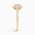 Round Evermore Lab Grown Diamond Engagement Ring In 14K Rose Gold, Side View