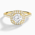Round Evermore Lab Grown Diamond Engagement Ring In 14K Yellow Gold - Lucenjuri