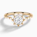 Round Seraphina Halo Lab Grown Diamond Engagement Ring In 14K Rose Gold - Lucenjuri