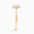 Round Seraphina Halo Lab Grown Diamond Engagement Ring In 14K Rose Gold, Side View