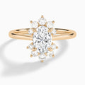 Oval Winifred Lab Grown Diamond Engagement Ring In 14K Rose Gold - Lucenjuri