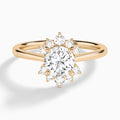 Round Winifred Lab Grown Diamond Engagement Ring In 14K Rose Gold - Lucenjuri