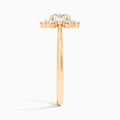 Round Winifred Lab Grown Diamond Engagement Ring In 14K Rose Gold, Side View
