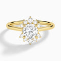 Round Winifred Lab Grown Diamond Engagement Ring In 14K Yellow Gold - Lucenjuri