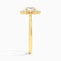 Round Winifred Lab Grown Diamond Engagement Ring In 14K Yellow Gold, Side View