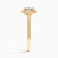 Round Arabella Halo Lab Grown Diamond Engagement Ring In 14K Rose Gold, Side View