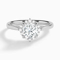 Round Clementine Halo Lab Grown Diamond Engagement Ring In Platinum - Lucenjuri