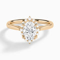 Oval Clementine Halo Lab Diamond Engagement Ring In 14K Rose Gold - Lucenjuri