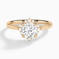 Round Clementine Halo Lab Diamond Engagement Ring In 14K Rose Gold - Lucenjuri