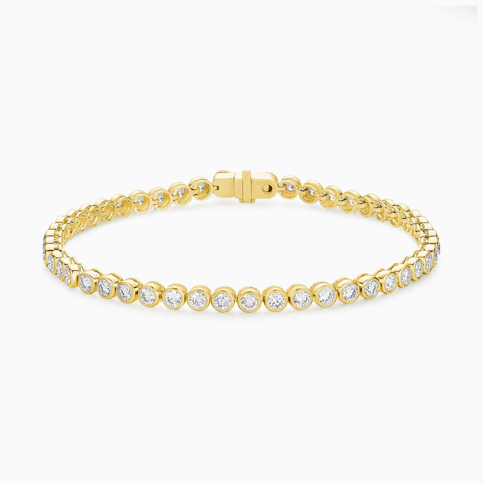 Round Brilliant Bezel Diamond Tennis Bracelet