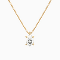 Product Video for Oval Solitaire Lab Grown Diamond Pendant Necklace In 14K Rose Gold