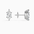 Marquise Solitaire 6-Prong Diamond Stud Earrings