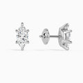 Marquise Solitaire 6-Prong Diamond Stud Earrings