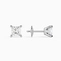 Princess Solitaire 4-Prong Diamond Stud Earrings