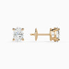 Oval Solitaire 4-Prong Diamond Stud Earrings