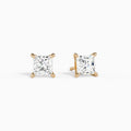 Princess Solitaire 4-Prong Diamond Stud Earrings