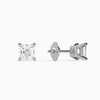 Asscher Solitaire 4-Prong Diamond Stud Earrings