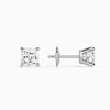 Cushion Solitaire 4-Prong Diamond Stud Earrings