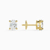 Oval Solitaire 4-Prong Diamond Stud Earrings