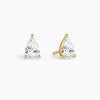 Pear Solitaire 4-Prong Diamond Stud Earrings