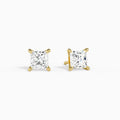 Princess Solitaire 4-Prong Diamond Stud Earrings