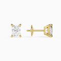 Radiant Solitaire 4-Prong Diamond Stud Earrings