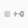 Cushion Halo Diamond Stud Earrings