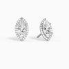 Marquise Halo Diamond Stud Earrings