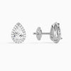 Pear Halo Diamond Stud Earrings