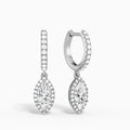 Marquise Luxe Drop Huggie Hoop Earrings