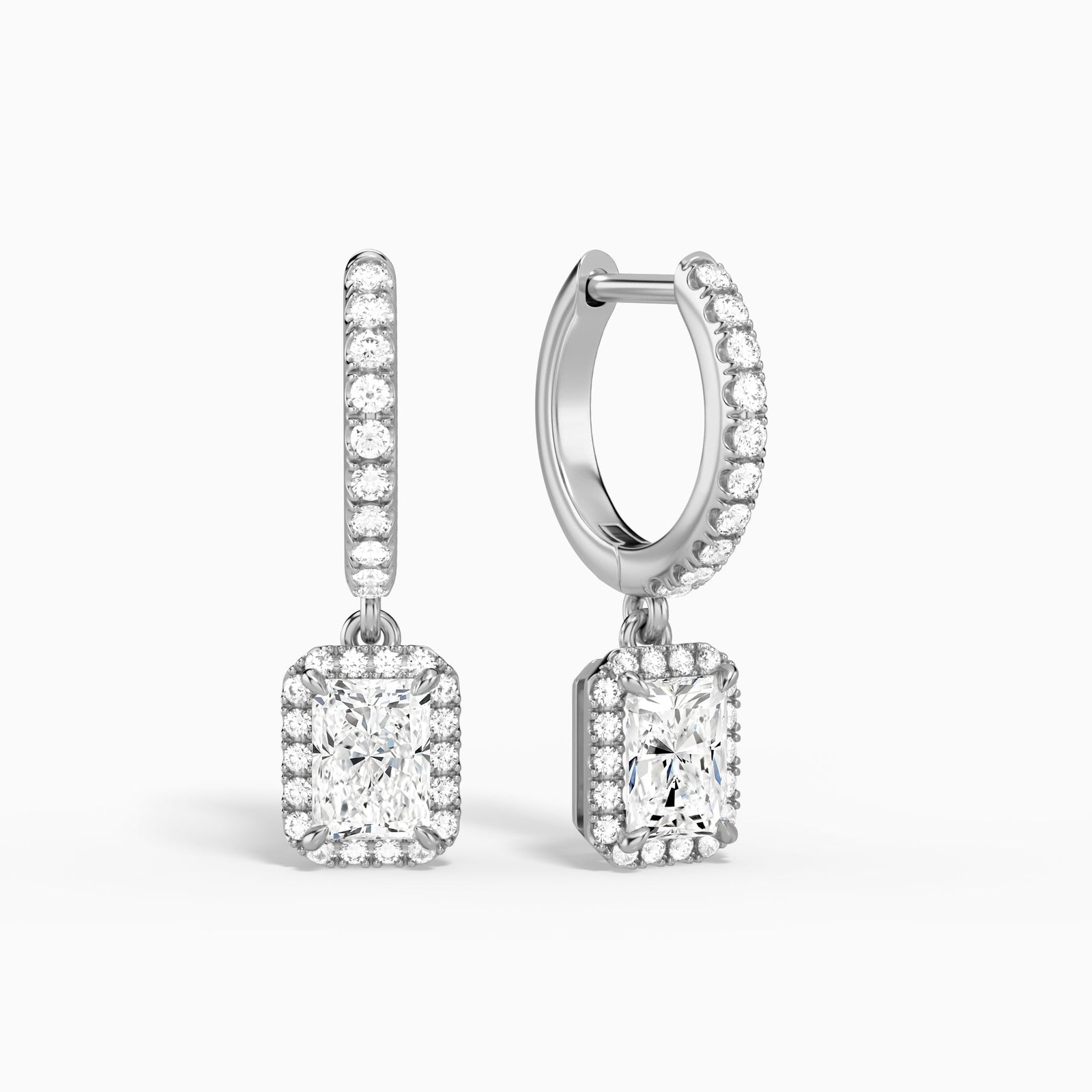 Radiant Luxe Drop Huggie Hoop Earrings