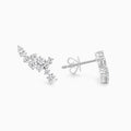 Diamond Cluster Climber Stud Earrings