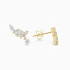 Diamond Cluster Climber Stud Earrings