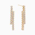 Two-Row Cascade Diamond Dangle Earrings