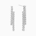 Two-Row Cascade Diamond Dangle Earrings