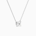 Cushion Solitaire Diamond Necklace