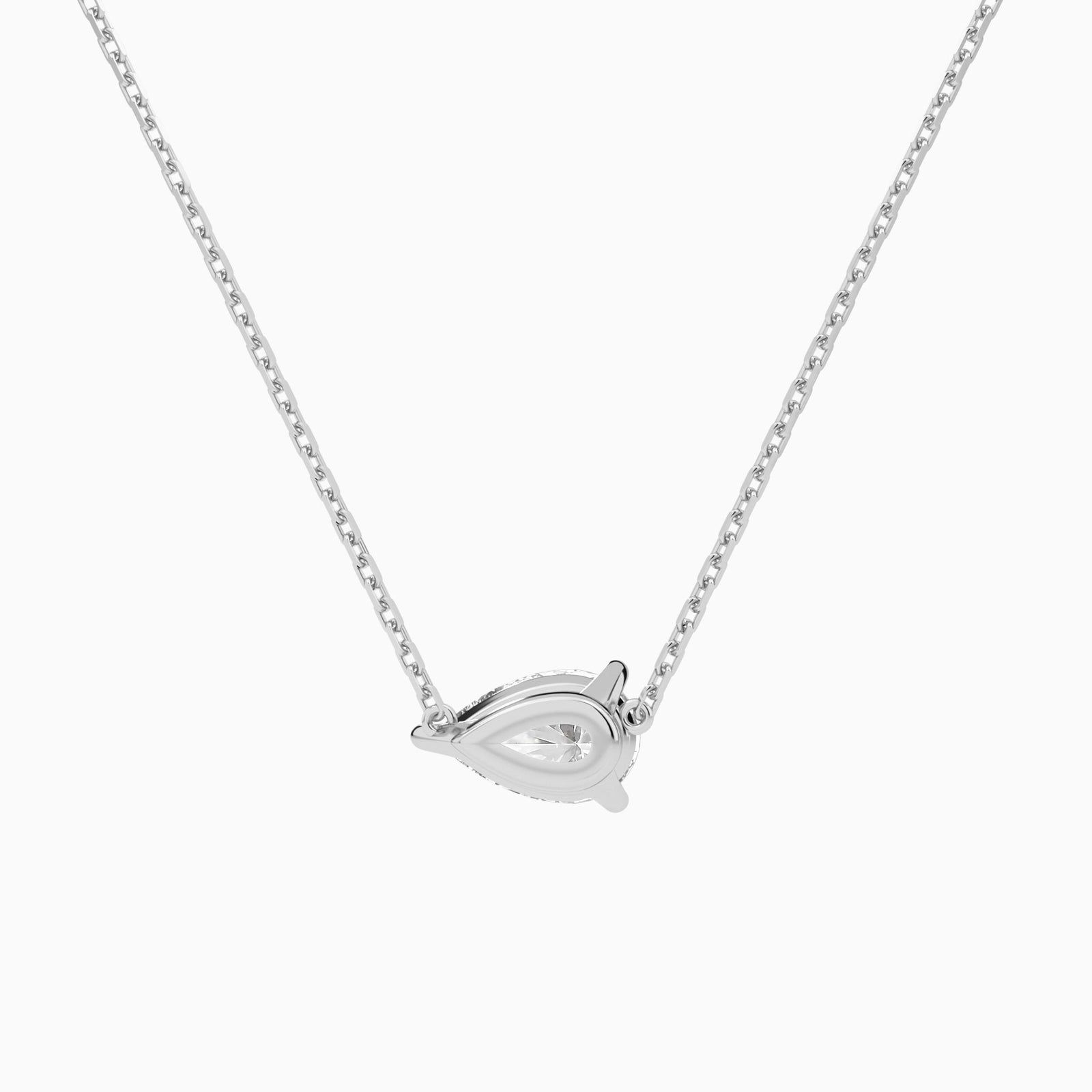 Pear Solitaire Diamond Necklace