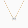 Asscher Solitaire Diamond Necklace