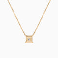 Asscher Solitaire Diamond Necklace