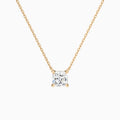 Cushion Solitaire Diamond Necklace