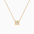 Cushion Solitaire Diamond Necklace